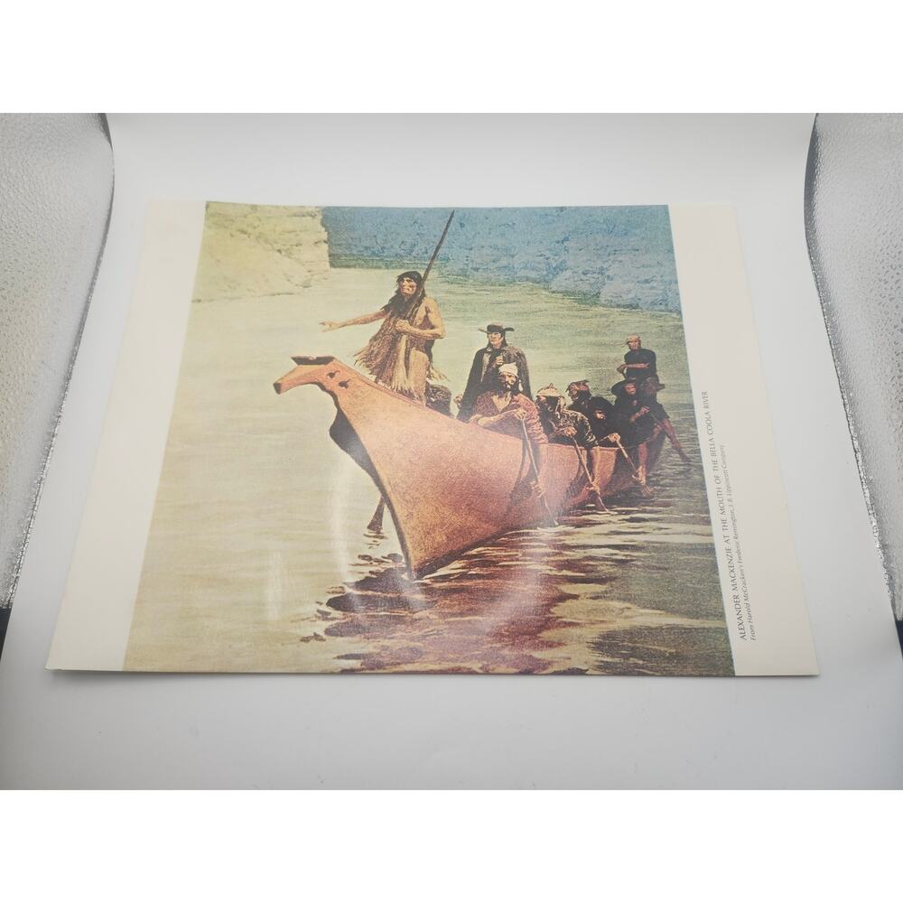 Print Alexander Mackenzie Bella Coola River Frederic Remington Art 13x10